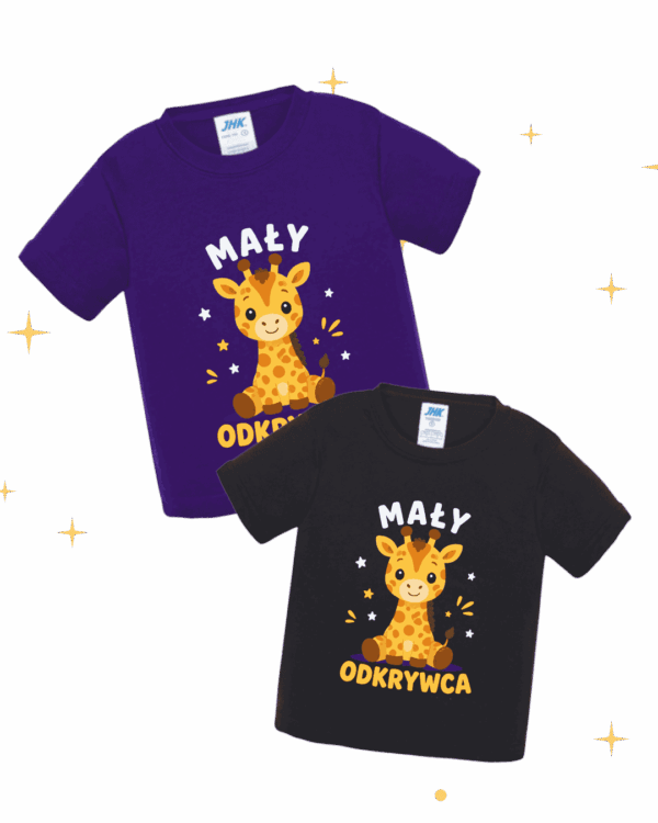 KOSZULKA DZIECIĘCA MINI | Mały Odkrywca Żyrafa