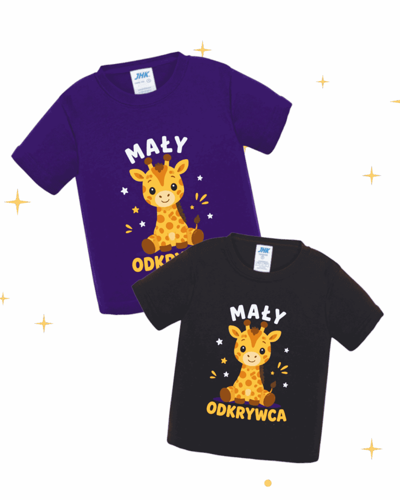 KOSZULKA DZIECIĘCA MINI | Mały Odkrywca Żyrafa