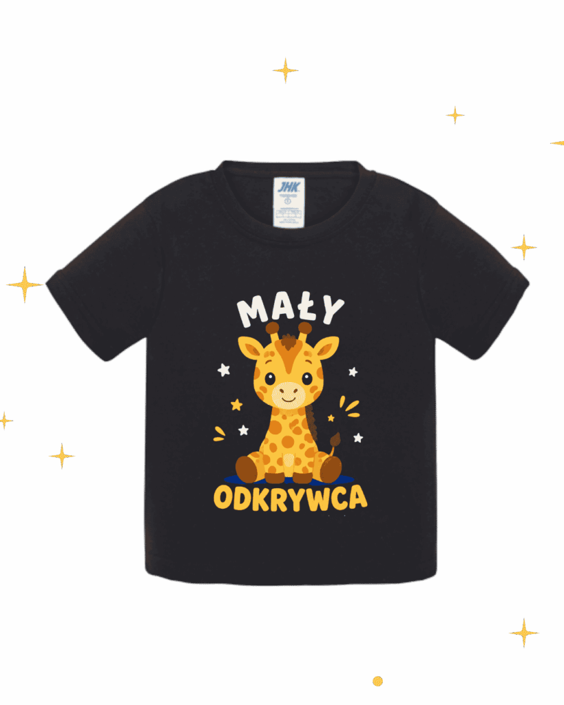 KOSZULKA DZIECIĘCA MINI | Mały Odkrywca Żyrafa