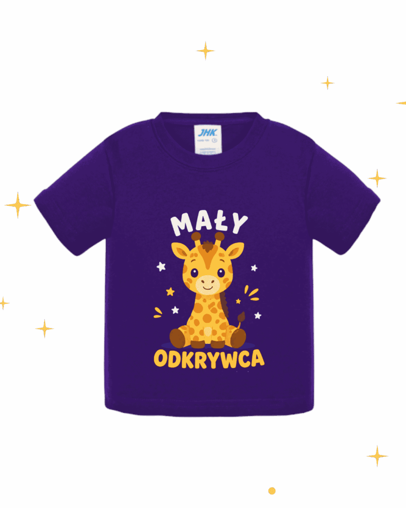KOSZULKA DZIECIĘCA MINI | Mały Odkrywca Żyrafa