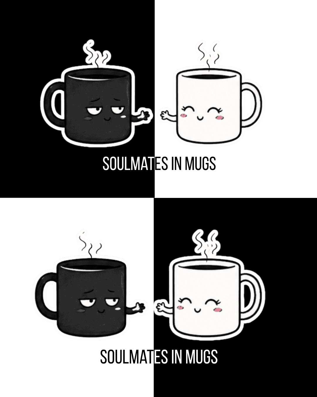 ZESTAW MACHING BLUZY DLA PAR | SOULMATE MUGS - obrazek 2
